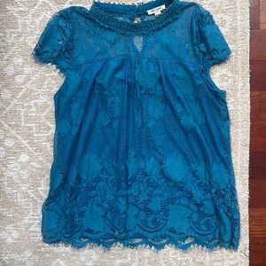 Blue Lacey top size L